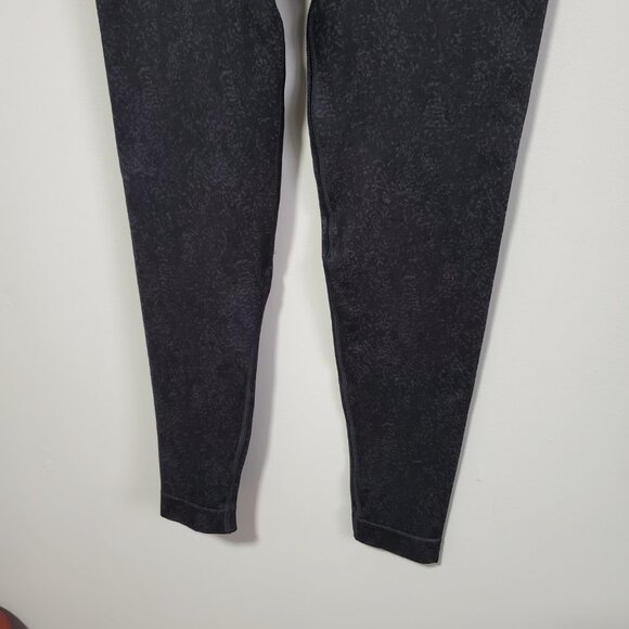 GYMSHARK Adapt Fleck Seamless Tights Leggings Jacquard Dark Grey Women's Large - Picture 3 of 9